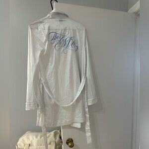 Savage X Fenty White Shirt with Blue Embroidery
